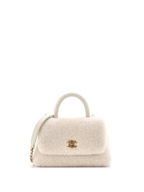Chanel Coco Top Handle Bag Shearling #336829C34B